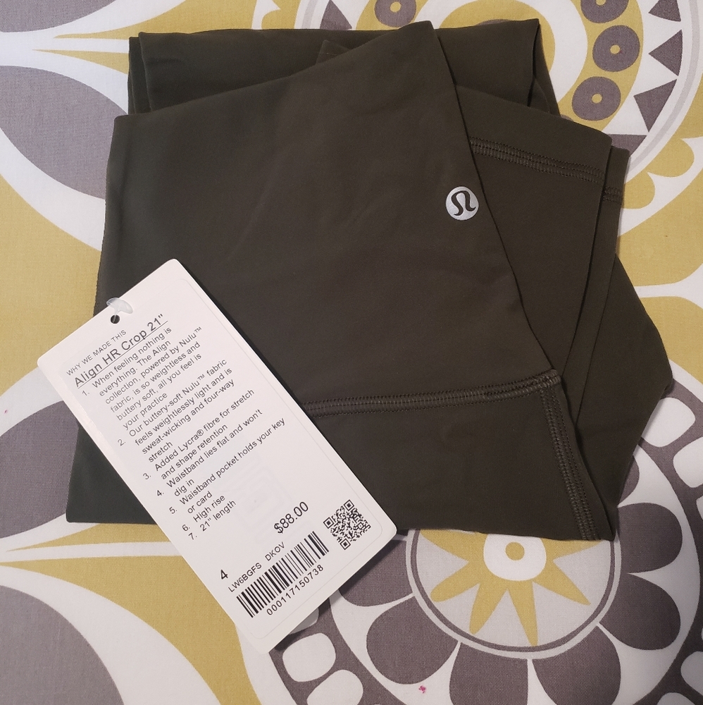 Lululemon Align Leggings Size 4-Dark Olive